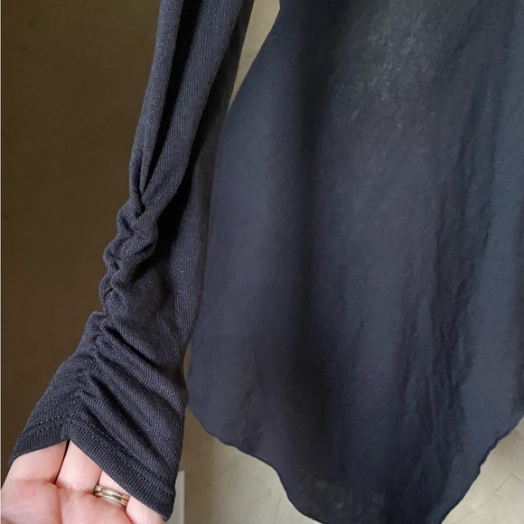 Arden B Lightweight Draped Cardigan Women Open Front Tie 2 Ways Sweater - Picture 8 of 12